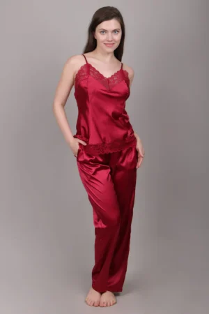 Maroon Nightdress Set