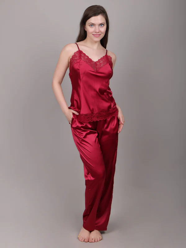 Maroon Nightdress Set