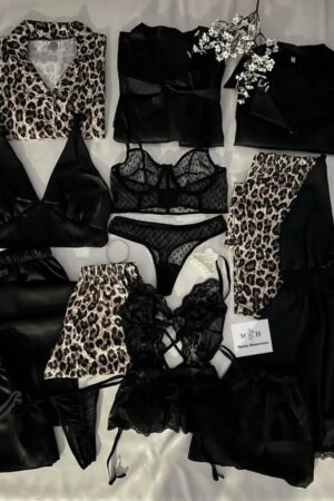 The "Wild Night" Leopard & Black 15-Piece Mega Set
