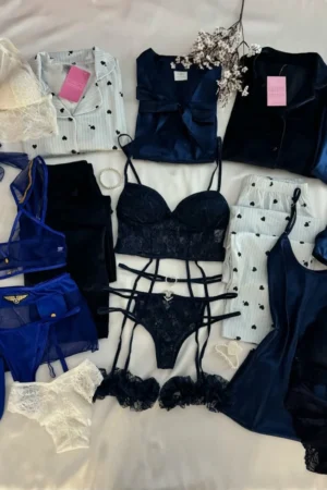 "Heartthrob" Sheer Mesh & Appliqué Lingerie Set (Available in 3 Colors)