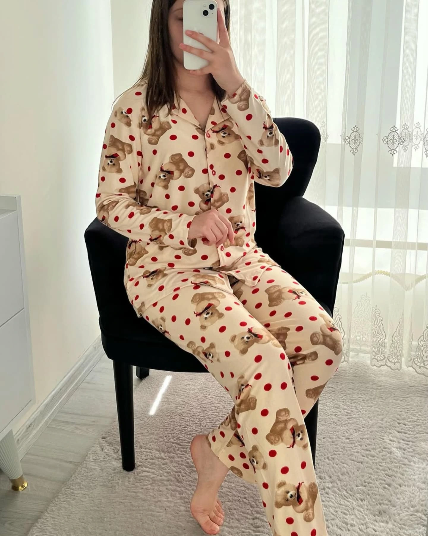 Teddy Love: The Adorable 10-Piece Red Satin & Bear Print Mega Set - Image 7